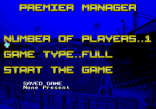 Premier Manager (Europe) Title Screen